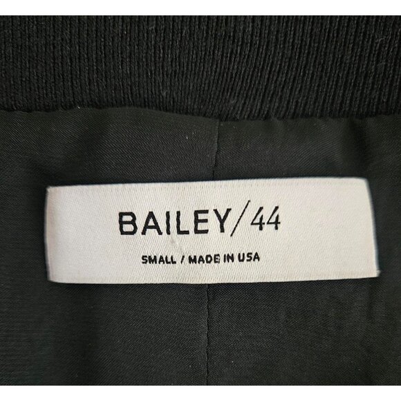 BAILEY-44 Black Sequin Bomber Jacket Snap Front Size S - Picture 6 of 6
